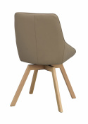 Stol \'Alison\' Læder - Beige/eg