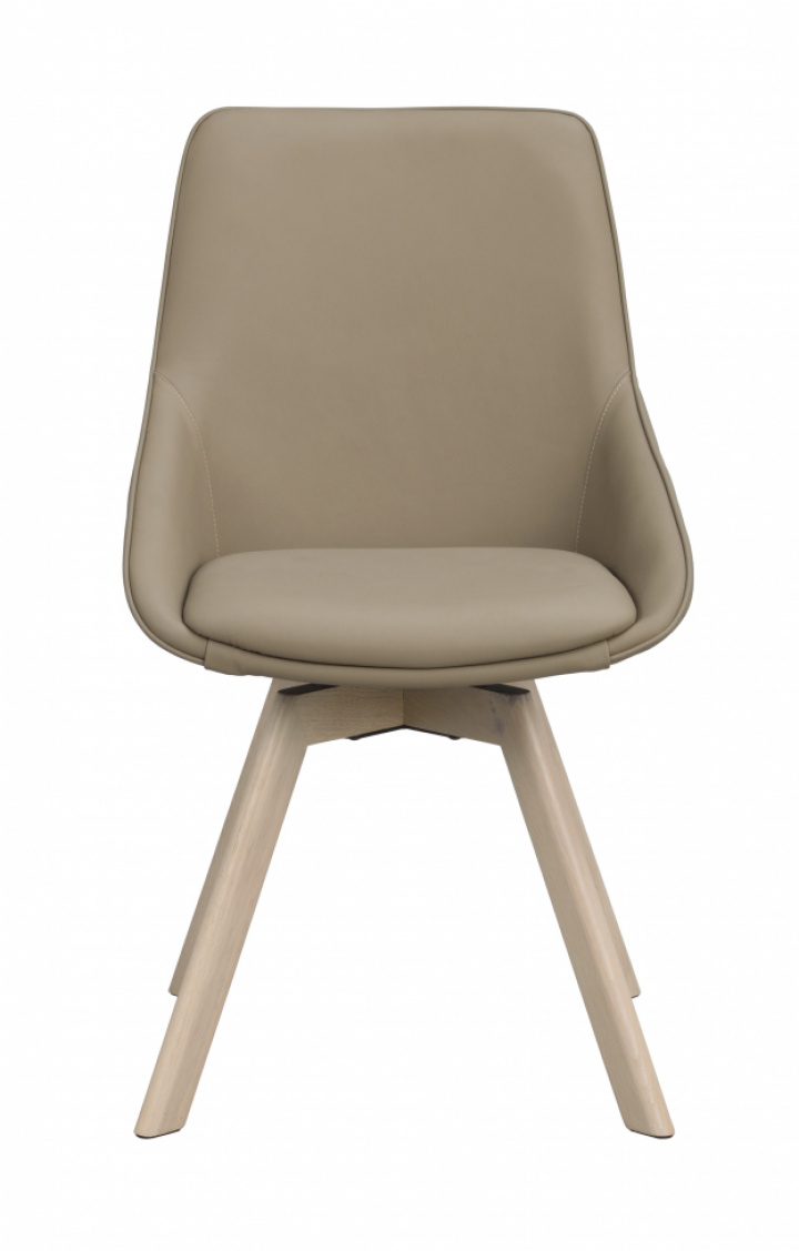 Stol \'Alison\' Læder - Beige/hvidpigmenteret i gruppen Møbler / Sidde møbler / Stole hos Reforma (118135)