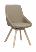 Stol \'Alison\' Læder - Beige/hvidpigmenteret