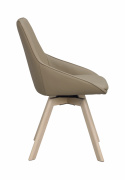 Stol \'Alison\' Læder - Beige/hvidpigmenteret
