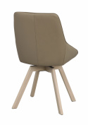 Stol \'Alison\' Læder - Beige/hvidpigmenteret