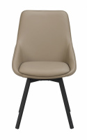 Stol \'Alison\' Læder - Beige/sort
