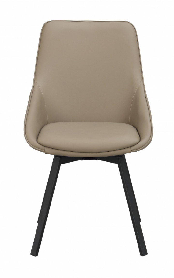 Stol \'Alison\' Læder - Beige/sort i gruppen Møbler / Sidde møbler / Stole hos Reforma (118137)