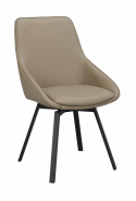 Stol \'Alison\' Læder - Beige/sort