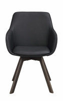 Karmstol \'Alison\' Læder - Sort/brun