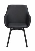 Karmstol \'Alison\' Læder - Sort