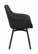 Karmstol \'Alison\' Læder - Sort