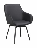 Karmstol \'Alison\' Læder - Sort