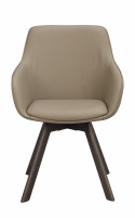 Karmstol \'Alison\' Læder - Beige/brun