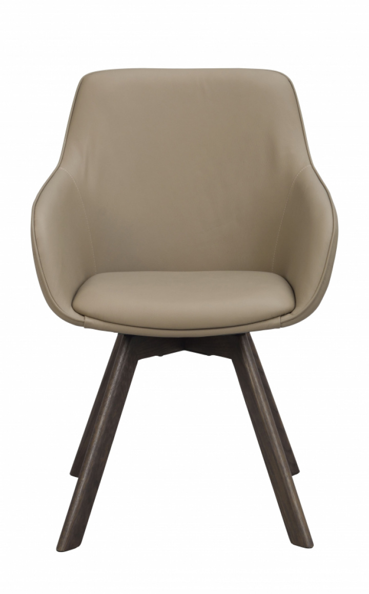 Karmstol \'Alison\' Læder - Beige/brun i gruppen Møbler / Sidde møbler / Stole hos Reforma (118146)