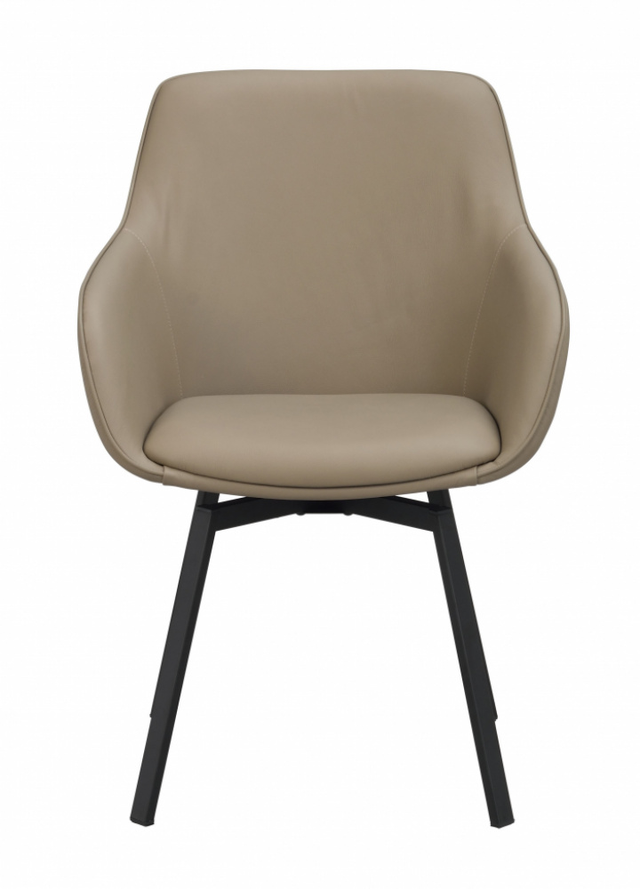 Karmstol \'Alison\' Læder - Beige/sort i gruppen Rum / Stue hos Reforma (118147)