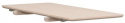 Tillægsplade \'Yumi\' 45x90cm - Hvidpigmenteret eg