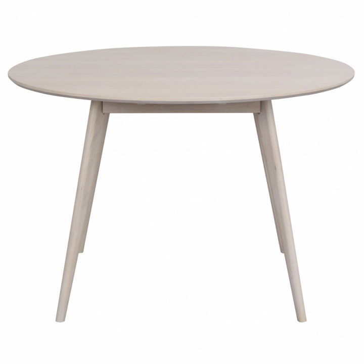 Spisebord \'Yumi\' Rundt 115cm - Hvidpigmenteret i gruppen Møbler / Bord / Runde spiseborde hos Reforma (119223)