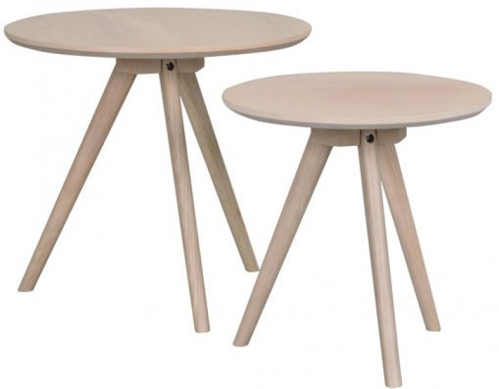 Sofabord \'Yumi\' 2 dele - Hvidpigmenteret i gruppen Møbler / Bord / Sofabord hos Reforma (119228)