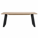 Spisebord \'Melville\' 210x95cm - Hvidpigmenteret Eg/Sort