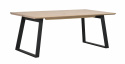 Spisebord \'Melville\' 210x95cm - Hvidpigmenteret Eg/Sort