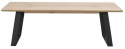 Sofabord \'Melville\' 140x65cm - Hvidpigmenteret Eg/Sort