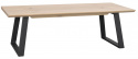 Sofabord \'Melville\' 140x65cm - Hvidpigmenteret Eg/Sort