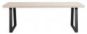 Spisebord \'Brooklyn\' 220x95cm - Hvidpigmenteret/Sort U-ben