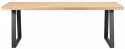 Spisebord \'Brooklyn\' 220x95cm - Eg/Sort U-ben