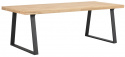 Spisebord \'Brooklyn\' 220x95cm - Eg/Sort U-ben