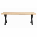 Spisebord \'Brooklyn\' 220x95cm - Eg/Sort Sort X-ben