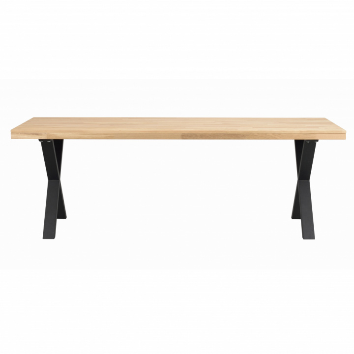 Spisebord \'Brooklyn\' 220x95cm - Eg/Sort Sort X-ben i gruppen Møbler / Bord / Spisebord hos Reforma (119826)