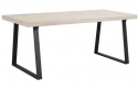 Spisebord \'Brooklyn\' 170x95cm - Hvidpigmenteret/Sort U-ben