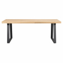 Spisebord \'Brooklyn\' 170x95cm - Natur/Sort