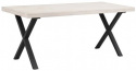 Spisebord \'Brooklyn\' 170x95cm - Hvidpigmenteret/Sort X-ben