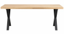 Spisebord \'Brooklyn\' 170x95cm - Eg/Sort X-ben