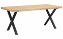 Spisebord \'Brooklyn\' 170x95cm - Eg/Sort X-ben