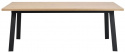 Spisebord \'Winnipeg\' 200x100cm - Hvidpigmenteret/ Sort