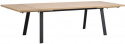 Spisebord \'Winnipeg\' 200x100cm - Hvidpigmenteret/ Sort