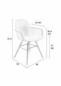 Lænestol \'Albert\' - Hvid