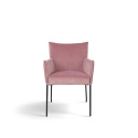 L&aelig;nestol \'Dion\' - Sammet/Rosa