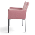 L&aelig;nestol \'Dion\' - Sammet/Rosa
