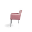 L&aelig;nestol \'Dion\' - Sammet/Rosa