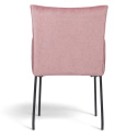 L&aelig;nestol \'Dion\' - Sammet/Rosa