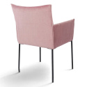 L&aelig;nestol \'Dion\' - Sammet/Rosa