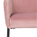 L&aelig;nestol \'Dion\' - Sammet/Rosa
