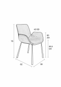 Stol \'Brit\' - Læder/Brun