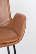 Stol \'Brit\' - Læder/Brun