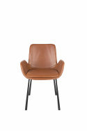 Stol \'Brit\' - Læder/Brun