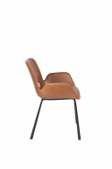 Stol \'Brit\' - Læder/Brun