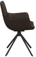 Karmstol \'Lowell\' Drejbar - Brun