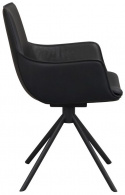 Karmstol \'Lowell\' Drejbar - Sort