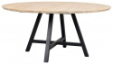 Matbord \'Carradale\' Rund 150cm - Hvidpigmenteret/X-ben