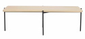 Soffbord \'Shelton\' 145x60cm - Hvidpigmenteret eg