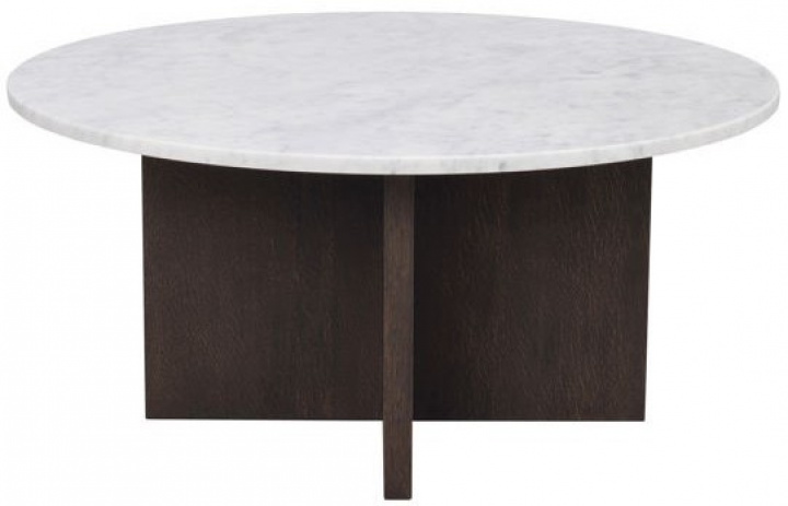 Sofabord \'Brooksville\' Rund 90cm - Hvid/Brun i gruppen Møbler / Bord / Sofabord hos Reforma (120787)